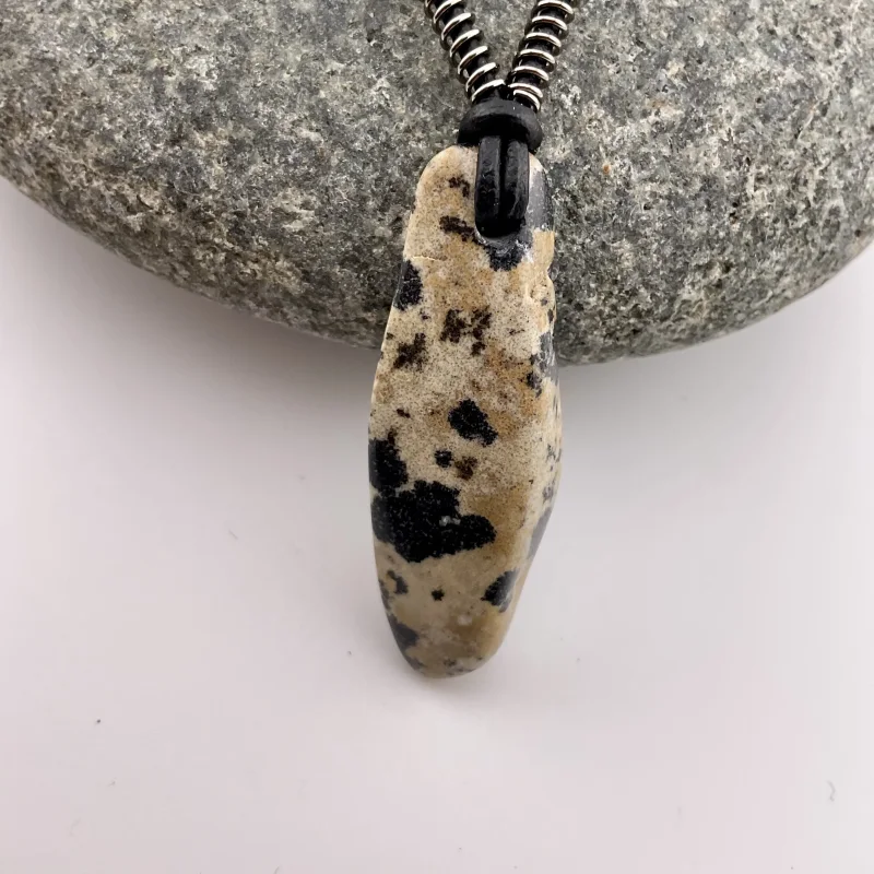 Spuren der Wildnis – Dalmatiner Jaspis in Schwarz & Beige